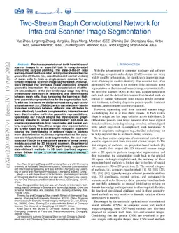 Two-Stream Graph Convolutional Network for Intra-oral Scanner Image
  Segmentation