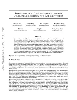 Semi-supervised 3D shape segmentation with multilevel consistency and
  part substitution