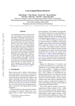 Cross-Lingual Phrase Retrieval