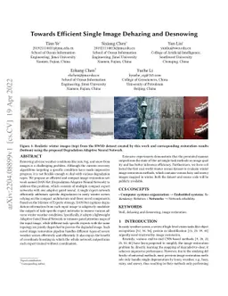Towards Efficient Single Image Dehazing and Desnowing