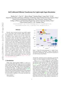 Self-Calibrated Efficient Transformer for Lightweight Super-Resolution