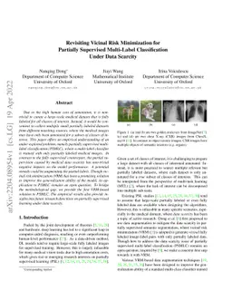 Revisiting Vicinal Risk Minimization for Partially Supervised
  Multi-Label Classification Under Data Scarcity