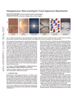 Metappearance: Meta-Learning for Visual Appearance Reproduction