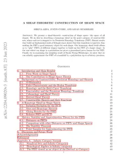 A Sheaf-Theoretic Construction of Shape Space