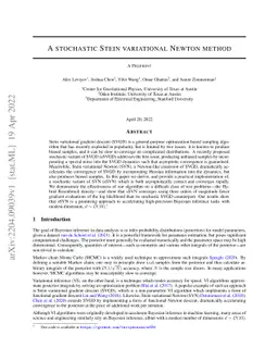 A stochastic Stein Variational Newton method