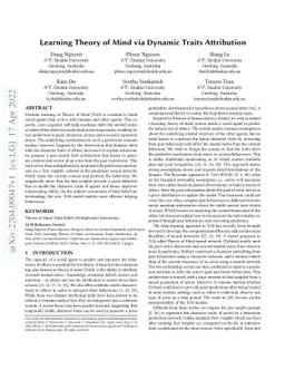 Learning Theory of Mind via Dynamic Traits Attribution