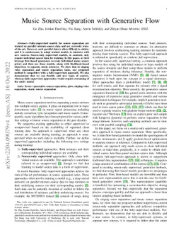 Music Source Separation with Generative Flow