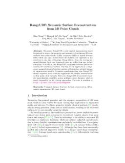 RangeUDF: Semantic Surface Reconstruction from 3D Point Clouds