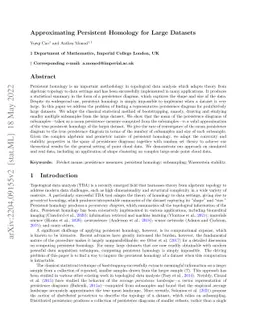 Approximating Persistent Homology for Large Datasets