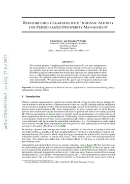 Reinforcement Learning with Intrinsic Affinity for Personalized
  Prosperity Management