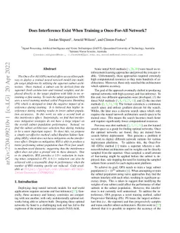 Does Interference Exist When Training a Once-For-All Network?
