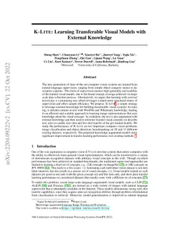 K-LITE: Learning Transferable Visual Models with External Knowledge