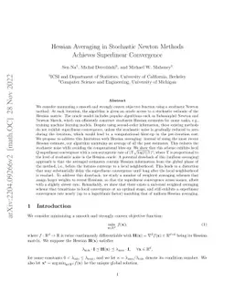 Hessian Averaging in Stochastic Newton Methods Achieves Superlinear
  Convergence