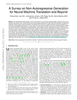 A Survey on Non-Autoregressive Generation for Neural Machine Translation
  and Beyond