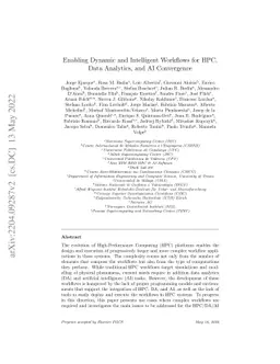 Enabling Dynamic and Intelligent Workflows for HPC, Data Analytics, and
  AI Convergence