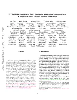 NTIRE 2022 Challenge on Super-Resolution and Quality Enhancement of
  Compressed Video: Dataset, Methods and Results