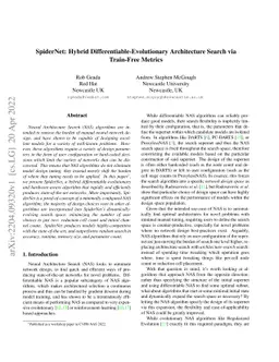 SpiderNet: Hybrid Differentiable-Evolutionary Architecture Search via
  Train-Free Metrics