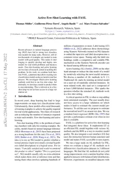 Active Few-Shot Learning with FASL