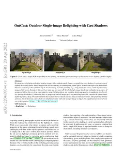 OutCast: Outdoor Single-image Relighting with Cast Shadows