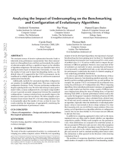 Analyzing the Impact of Undersampling on the Benchmarking and
  Configuration of Evolutionary Algorithms