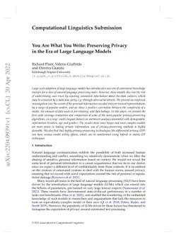 You Are What You Write: Preserving Privacy in the Era of Large Language
  Models