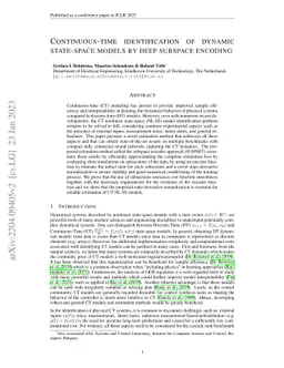 Continuous-time identification of dynamic state-space models by deep
  subspace encoding