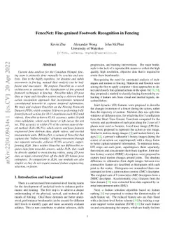 FenceNet: Fine-grained Footwork Recognition in Fencing