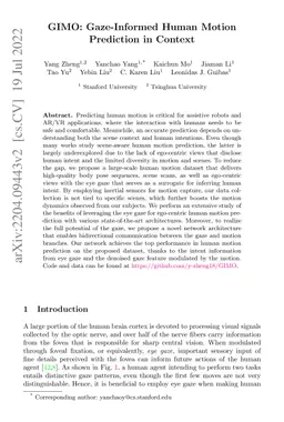 GIMO: Gaze-Informed Human Motion Prediction in Context