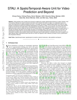 STAU: A SpatioTemporal-Aware Unit for Video Prediction and Beyond