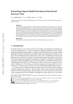 Extracting Impact Model Narratives from Social Services' Text