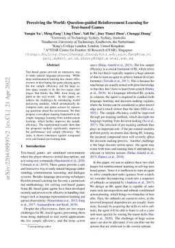 Perceiving the World: Question-guided Reinforcement Learning for
  Text-based Games