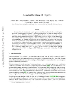 Residual Mixture of Experts