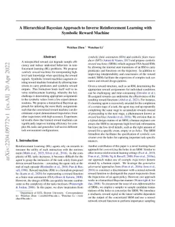 A Hierarchical Bayesian Approach to Inverse Reinforcement Learning with
  Symbolic Reward Machines