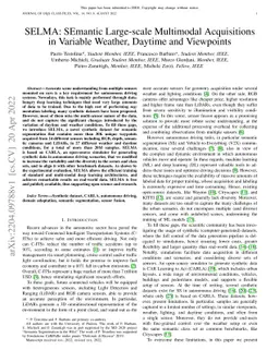 SELMA: SEmantic Large-scale Multimodal Acquisitions in Variable Weather,
  Daytime and Viewpoints