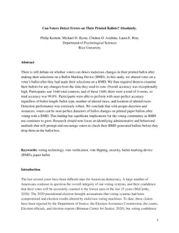 Can Voters Detect Errors on Their Printed Ballots? Absolutely