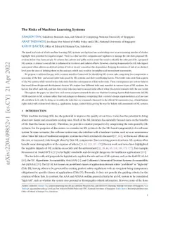The Risks of Machine Learning Systems