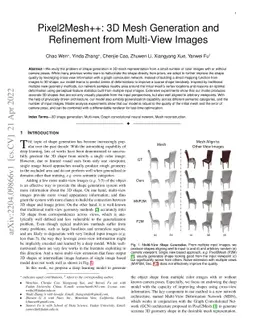 Pixel2Mesh++: 3D Mesh Generation and Refinement from Multi-View Images