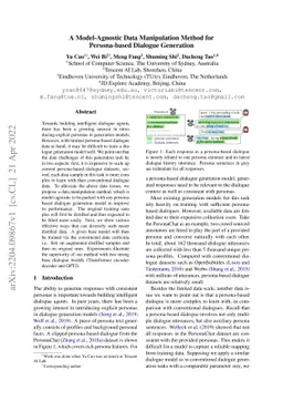 A Model-Agnostic Data Manipulation Method for Persona-based Dialogue
  Generation