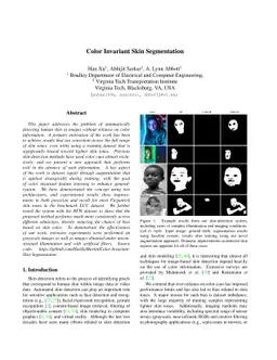 Color Invariant Skin Segmentation