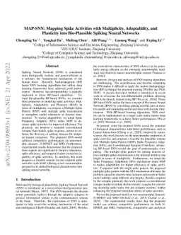 MAP-SNN: Mapping Spike Activities with Multiplicity, Adaptability, and
  Plasticity into Bio-Plausible Spiking Neural Networks