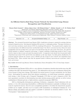 An Efficient End-to-End Deep Neural Network for Interstitial Lung
  Disease Recognition and Classification