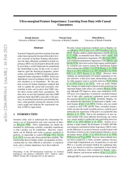 Ultra-marginal Feature Importance: Learning from Data with Causal
  Guarantees