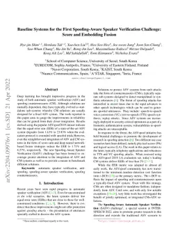 Baseline Systems for the First Spoofing-Aware Speaker Verification
  Challenge: Score and Embedding Fusion