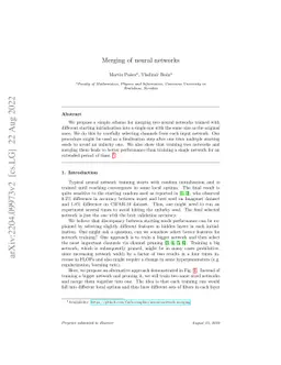 Merging of neural networks