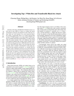 Investigating Top-$k$ White-Box and Transferable Black-box Attack
