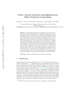 GALA: Toward Geometry-and-Lighting-Aware Object Search for Compositing