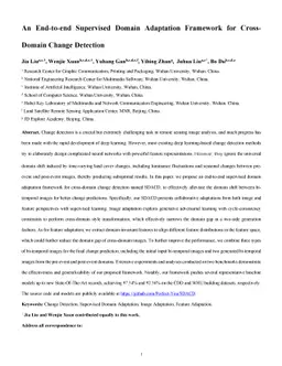 An End-to-end Supervised Domain Adaptation Framework for Cross-Domain
  Change Detection