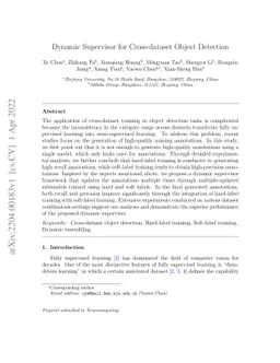 Dynamic Supervisor for Cross-dataset Object Detection