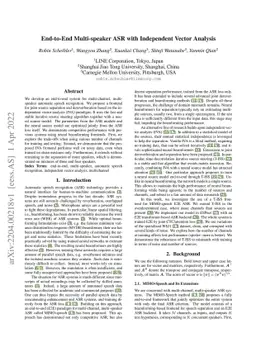 End-to-End Multi-speaker ASR with Independent Vector Analysis