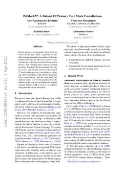 PriMock57: A Dataset Of Primary Care Mock Consultations